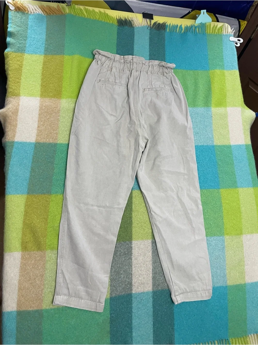 Free People Margate Beige pleated trousers
